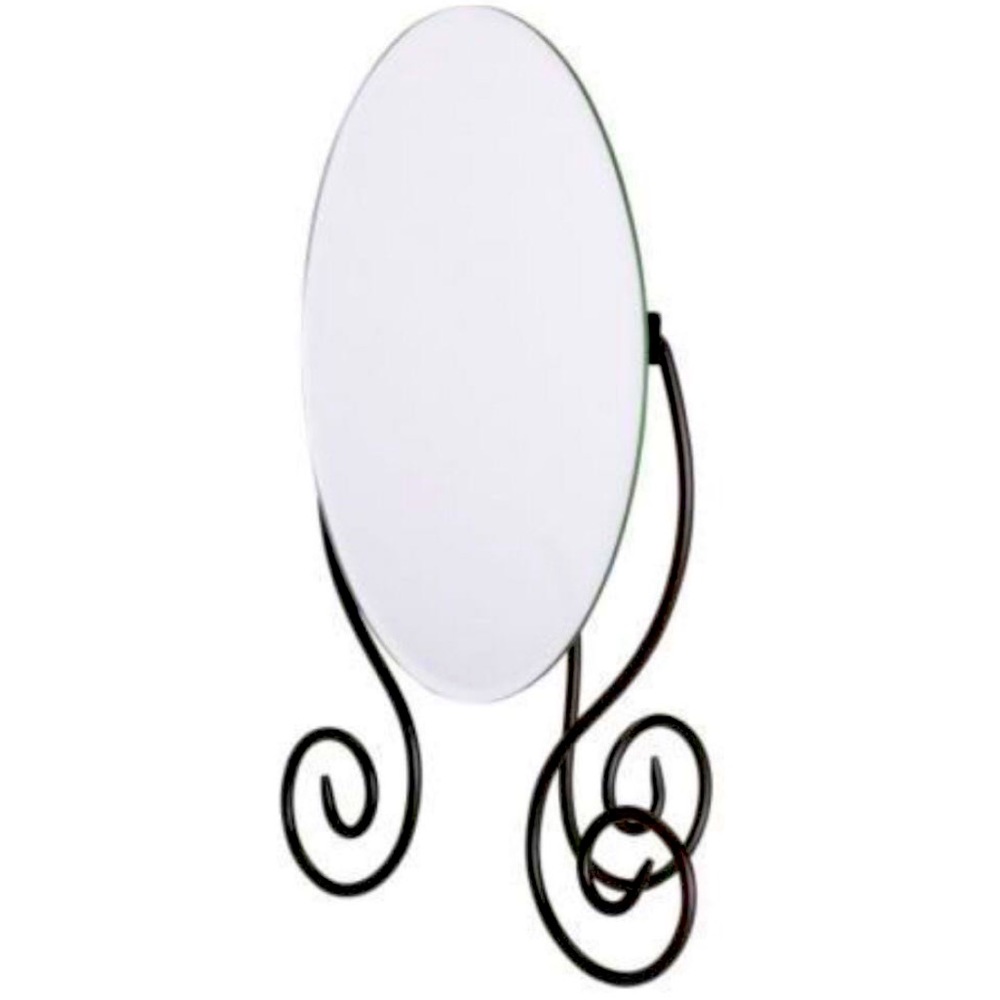 ⭐️ Ikea Myken free standing mirror with black ornate rod iron metal easel